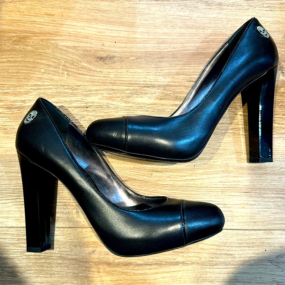 Women’s high heels pumps black PHILIPP PLEIN black size 9.5 US 40 crystal skull